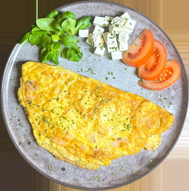 Omlet sa sunkom i sirom